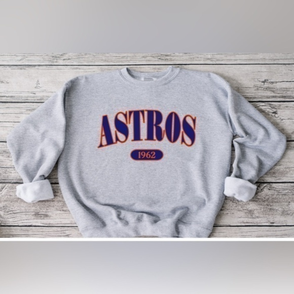 Astros Offset Crewneck